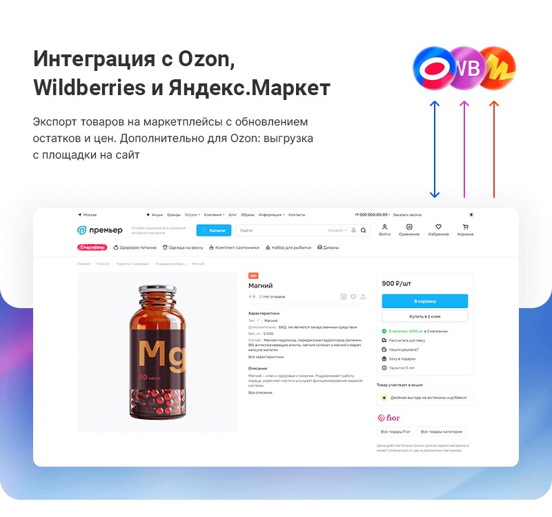 Связь сайта с маркетплейсами